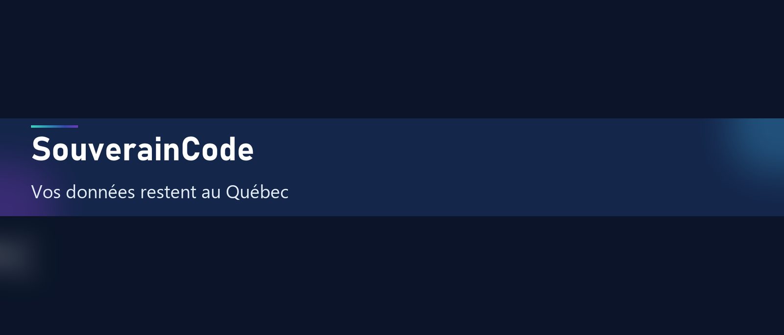SouverainCode — Vos données restent au Québec