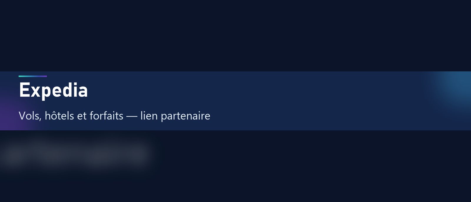Expedia — Vols, hôtels et forfaits — lien partenaire